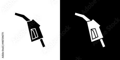 Fuel icon in solid flat trendy design style.