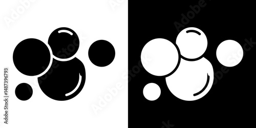 Foam icon in solid flat trendy design style.