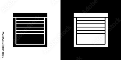 Blinds icon in solid flat trendy design style.