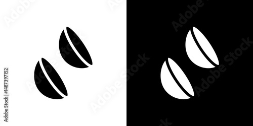 contact lenses icon in solid flat trendy design style.