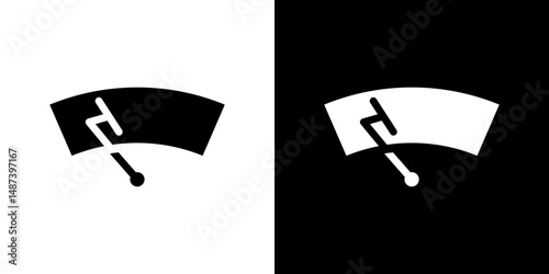 car windscreen icon in solid flat trendy design style.