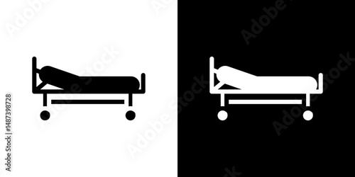 Stretcher icon in solid flat trendy design style.
