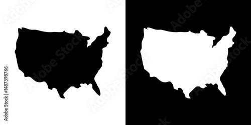 State country icon in solid flat trendy design style.