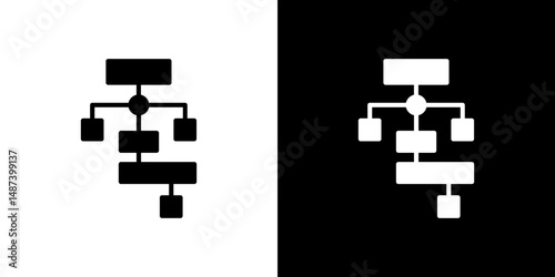 Sitemap icon in solid flat trendy design style.