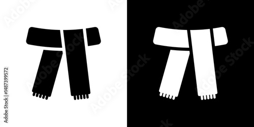 Scarf icon in solid flat trendy design style.