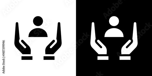Retention icon in solid flat trendy design style.