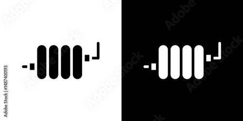 Radiator icon in solid flat trendy design style.