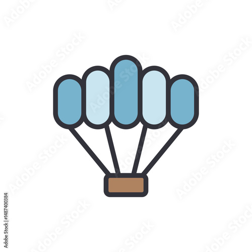 Skydiving Chute With Simple Design For Various Creative Projects