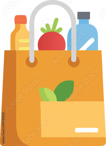 apple juice and fruits bag