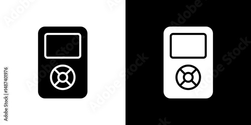 Mp3 Player icon in solid flat trendy design style.