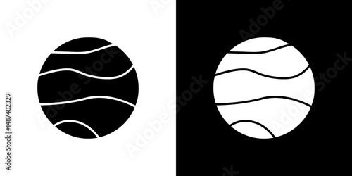 Mercury icon in solid flat trendy design style.