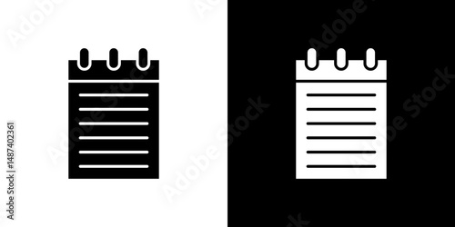 Memo Pad icon in solid flat trendy design style.