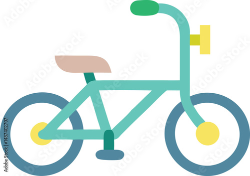 yellow bicycle on white background