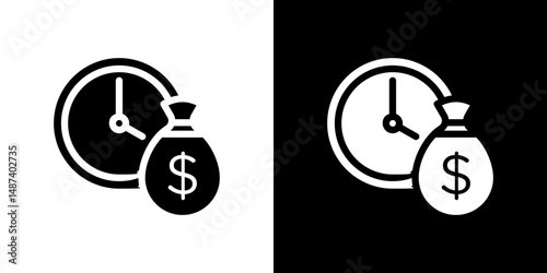 Long term investment icon in solid flat trendy design style.