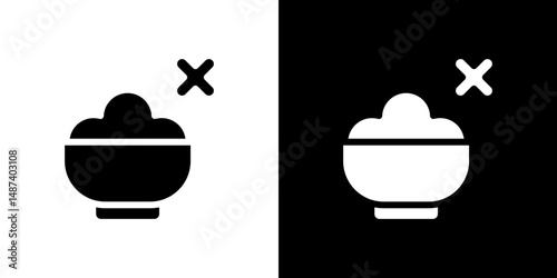 Lack of appsetite icon in solid flat trendy design style.