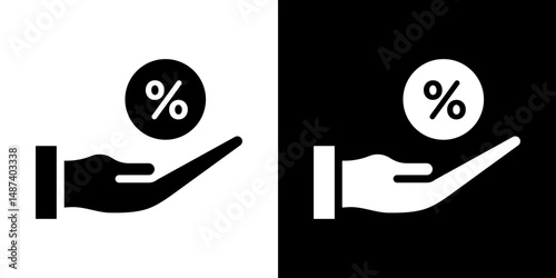 Interest icon in solid flat trendy design style.