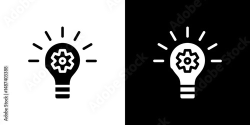 Innovation icon in solid flat trendy design style.