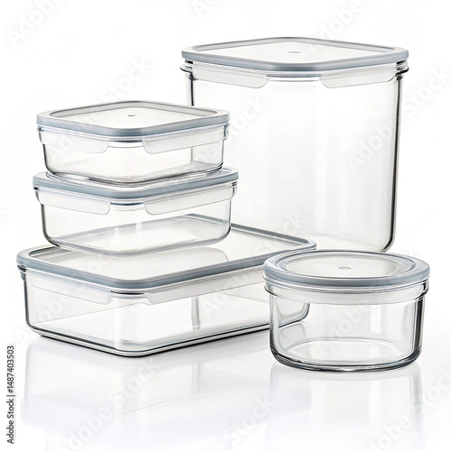 Reusable glass storage containers with lids