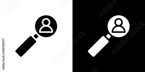 Hiring icon in solid flat trendy design style.