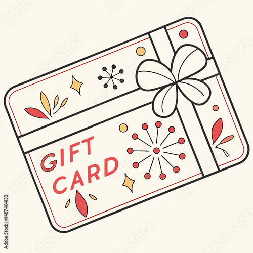 gift card design vector white background