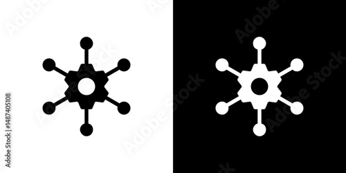 Frameworks icon in solid flat trendy design style.
