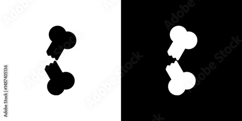Fracture icon in solid flat trendy design style.