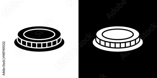 Fire burner icon in solid flat trendy design style.