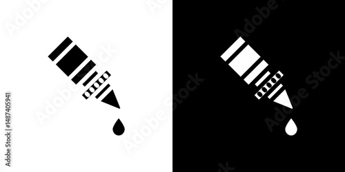 eye drop icon in solid flat trendy design style.