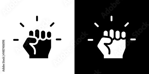 Empowerment icon in solid flat trendy design style.