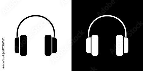 Ear muffs icon in solid flat trendy design style.