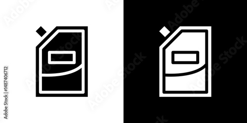 Doy pack pouch icon in solid flat trendy design style.