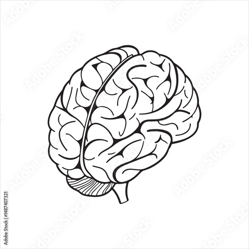 Simple Brain Icon Illustration