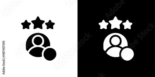 Customer experience icon in solid flat trendy design style.