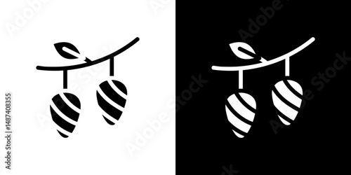 Cocoon icon in solid flat trendy design style.