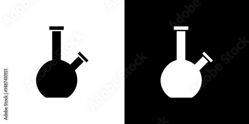 Bong icon in solid flat trendy design style.