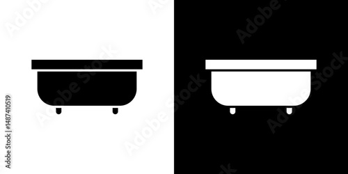 Bath icon in solid flat trendy design style.
