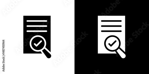 Audit icon in solid flat trendy design style.