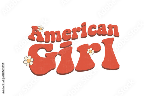 American Girl Retro 4th of July Sublimation Design