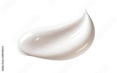 smear cream texture on transparent background