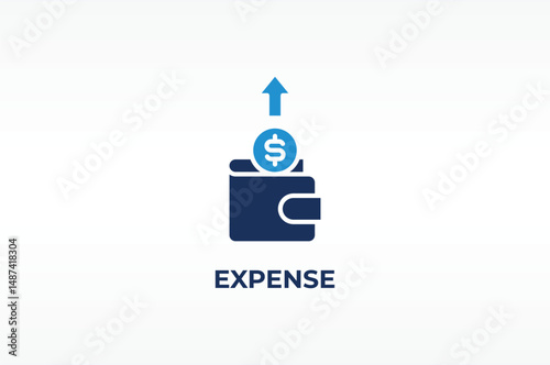 EXPENSE vector, icon or logo sign isolated symbol illustration