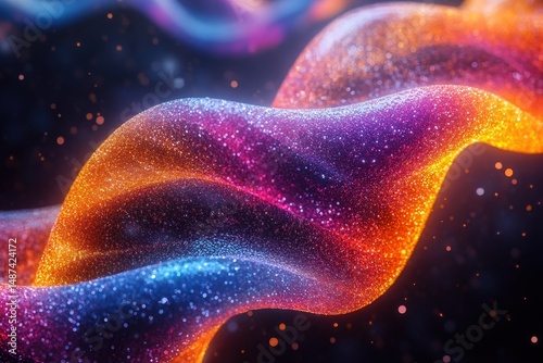 Abstract Shapes Illustrate the Intricate Structures of DNA in a Visually Stunning Representation Showcasing Vibrant Colors and Unique Designs