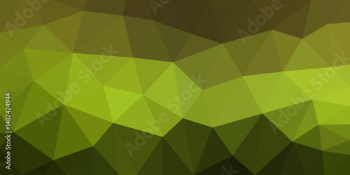 Abstract low-poly background in shades of green and brown, creating a geometric, faceted pattern with a modern and artistic look.

