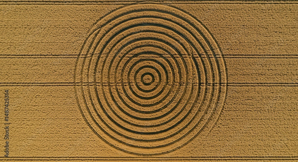 custom made wallpaper toronto digitalCrop Circle Pattern in Wheat Field Aerial View