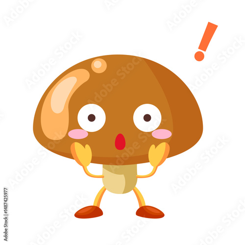 驚くシンプルで可愛いなめこのキャラクター