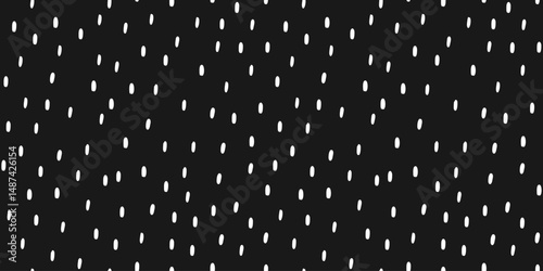 Small Dash or Dots Pattern. Ink abstract shapes. Seamless pattern with Vertical crayon lines. Scandinavian style. Vector Illustration on black background.