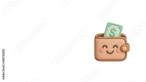 3d cute money wallet (png)