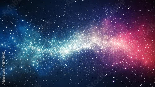 Cosmic Colorful Nebula in Deep Space Background