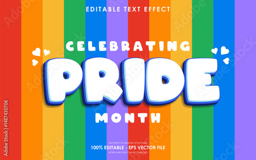 Editable pride month text effect