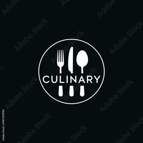 Fork and spoon logo and vector template
