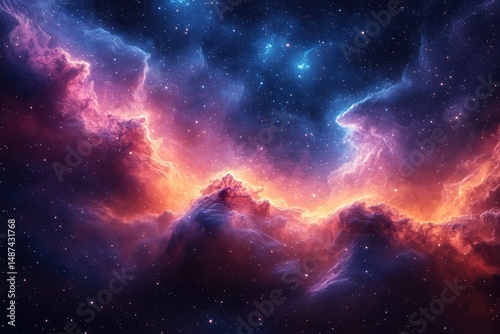 Shimmering Nebulae and Cosmic Dust Create a Breathtaking Celestial Display in the Vast Expanse of the Universe